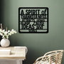 Wallity A Spirit of Thankfulness - Escultura de pared metálica negra
